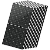 SUNGOLDPOWER 16BB N-Type 10pcs 560W Bifacial PERC Solar Panel Monocrystalline,High Efficiency Solar Panel for Charging Statio
