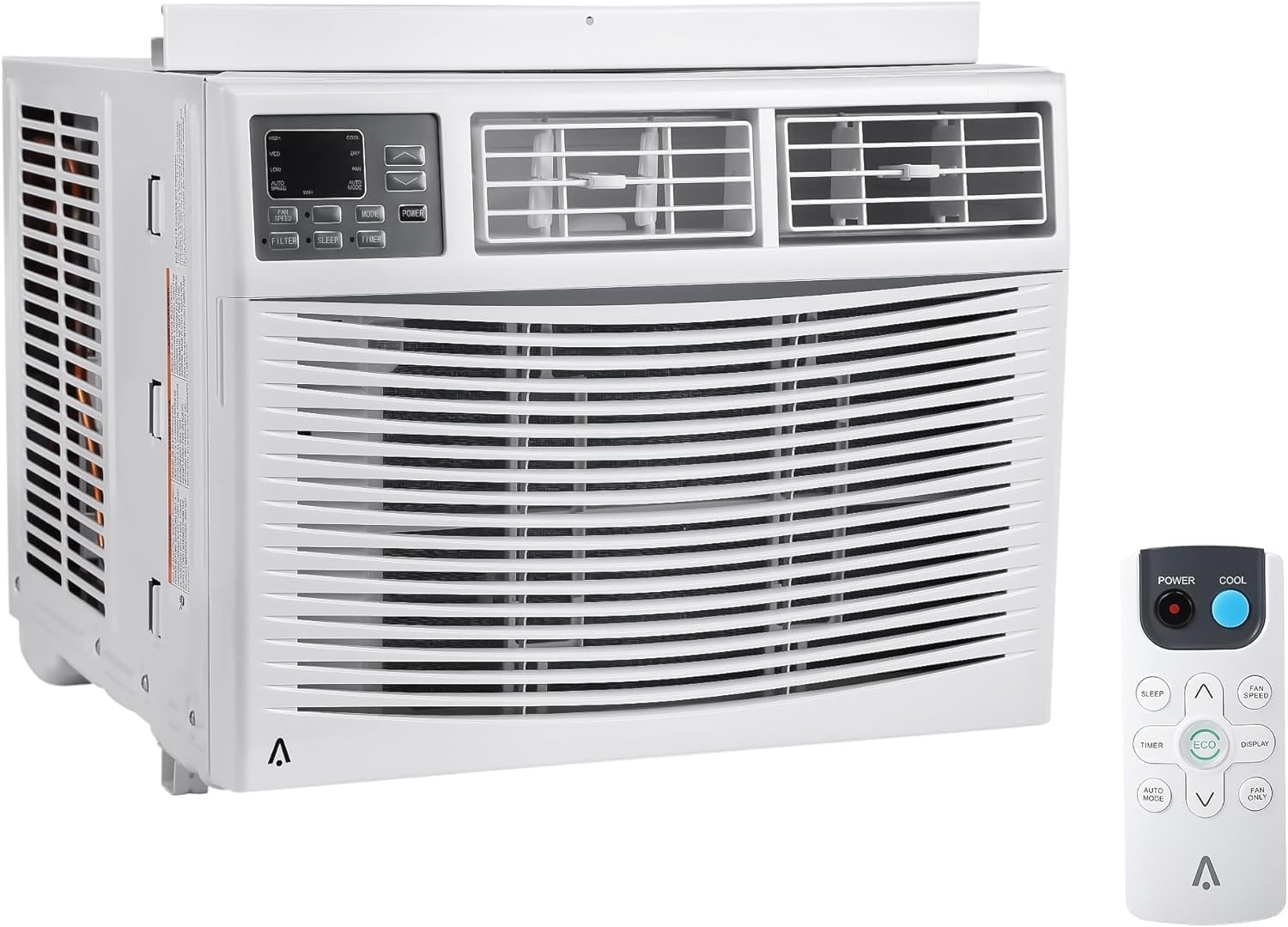 Photo 1 of 10,000 BTU Window Air Conditioner, 115V, Window AC Cools up to 450 Sq. Ft for Bedroom, Living Room, Quiet Operation with Remote Control, 3 Cooling & Fan Speeds, Auto Restart, White
