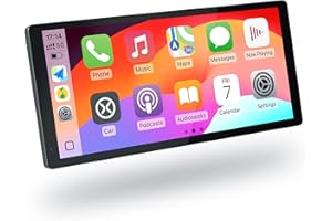 CARABC Wireless Carplay Screen for Car, 10.3'' Portable CarPlay & Android Auto Touchscreen, with 60Fps,1600 * 720 Ultra High Resolution, Support Steering Wheel Control