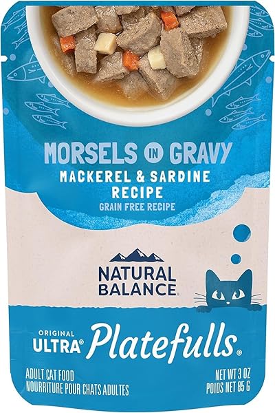 NATURAL BALANCE CAT POUCH INDOOR MACKEREL PET FOOD,...
