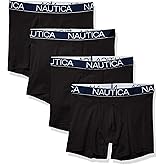 Nautica Men's Cotton Stretch 4 Pack Boxer Briefs