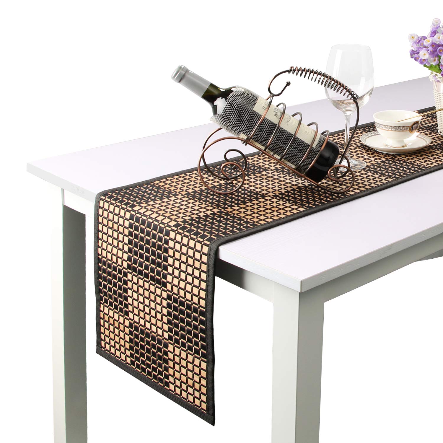 Bamboo Placemats and Table Runners for Dining Table, Table Runners 2.75M(108Inches) Long, Farmhouse Style Kitchen Table Runner