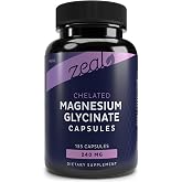 Zeal Naturals Magnesium Glycinate 240mg Capsules &ndash; with NU-MAG&reg; &ndash; Supports Sleep, Relaxation &amp; Muscle Cramps | Non-GMO, Third Party Tested | 135 Capsules