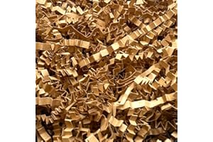 1 LB Brown Shredded Paper Crinkle Cut Paper Shred Filler Packaging for Gift Wrap, Boxes Basket, Birthdays,Boxes Bags, Christm