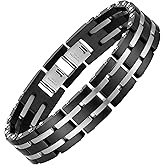 Zillaly mens bracelet Surgical Grade Steel Men's Wide Link Stylish Bracelets for Men, Adjustable - 3 Colors to Choose from – men's bracelets