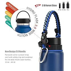 QeeCord Paracord Handle Compatible with Hydro Flask