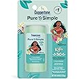 Coppertone Pure and Simple Kids Exclusive Disney Moana Sunscreen Stick SPF 50, Hypoallergenic, Mineral Sunscreen for Kids, Water Resistant, Oxybenzone and Octinoxate Free, 0.49 Oz Stick