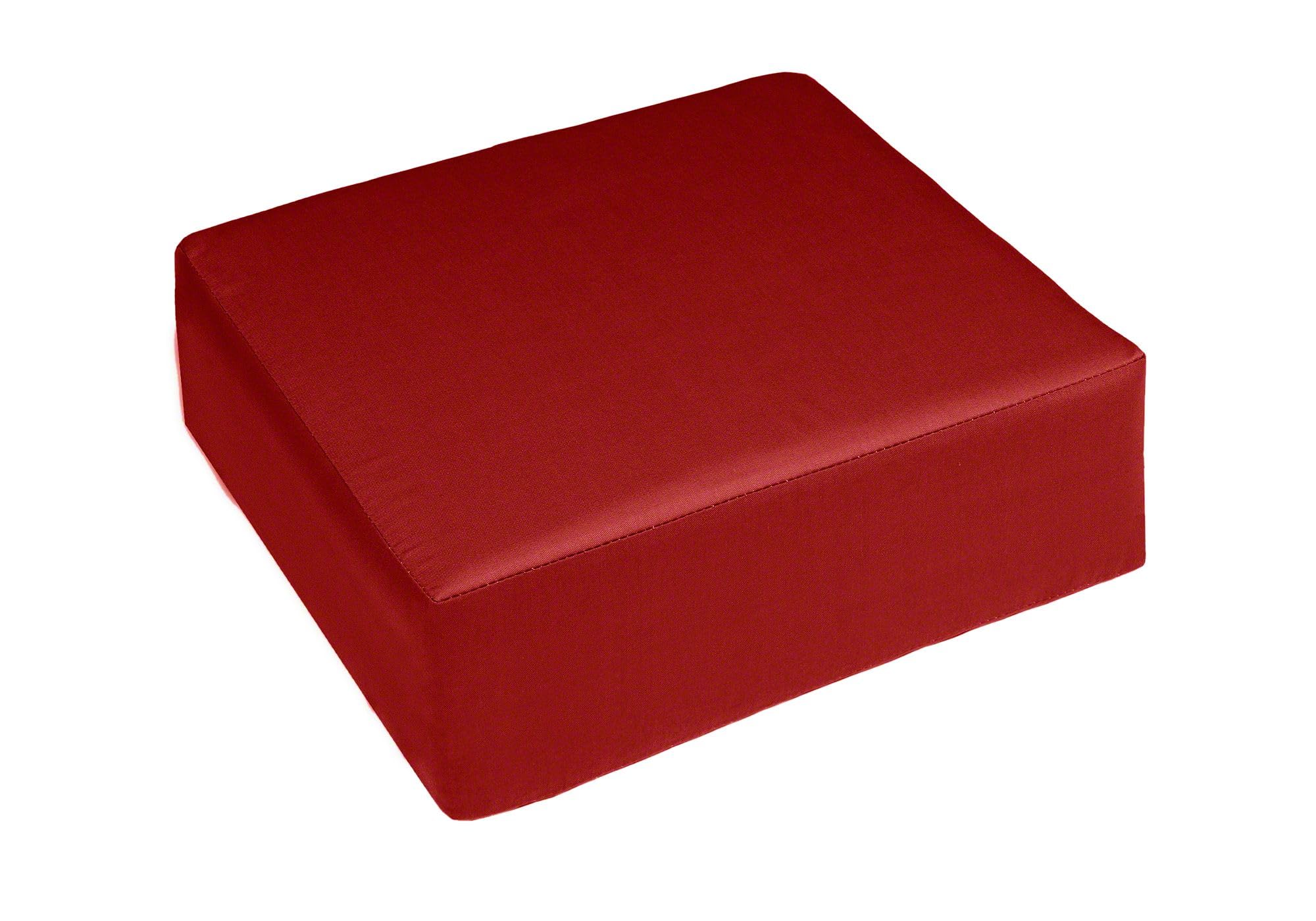 Photo 1 of 24" x 23" x 4" Sunbrella Ottoman Cushion (Sunbrella Jockey Red)