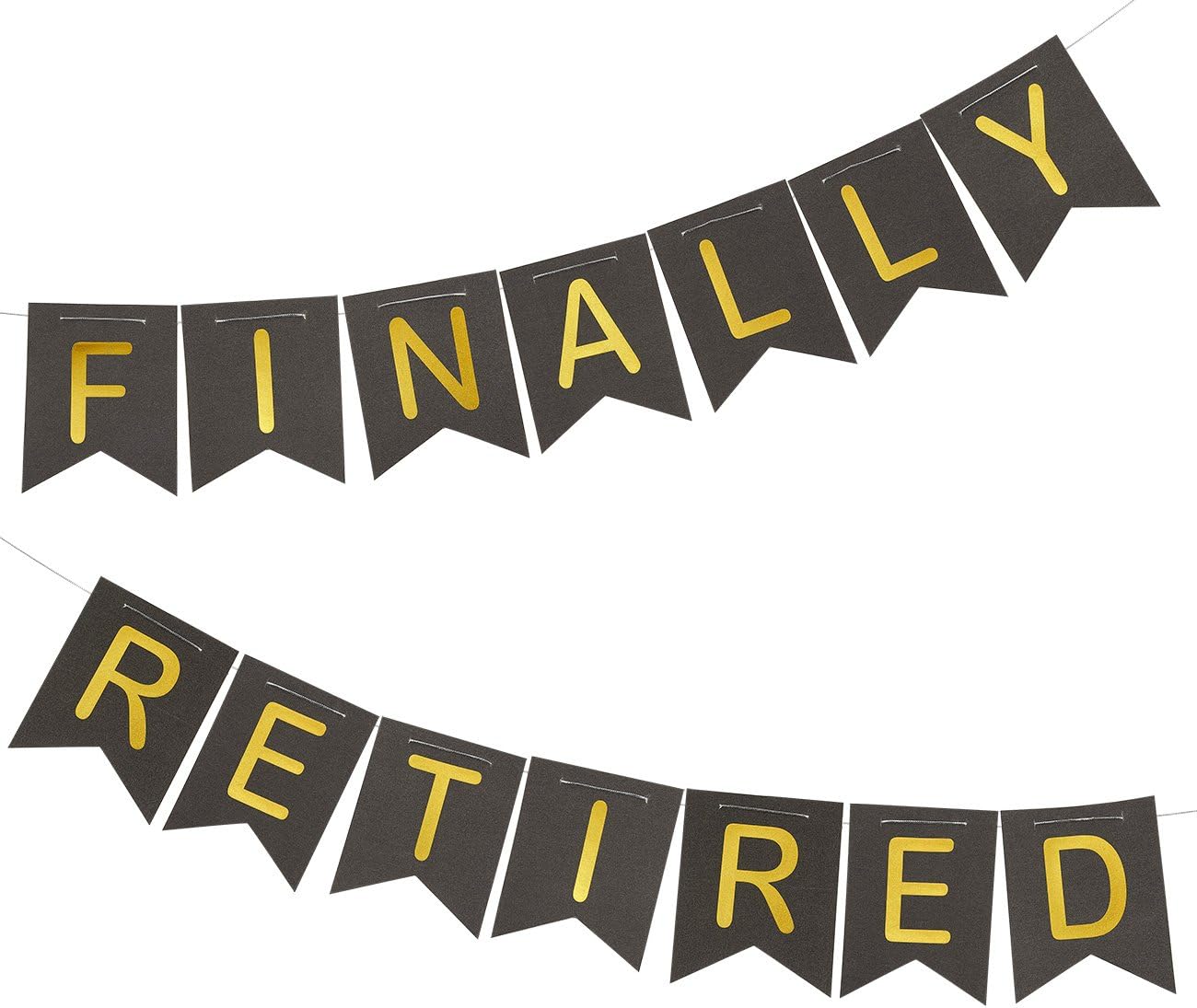 Retirement Banner “Finally Retired” Happy Retirement Party Supplies