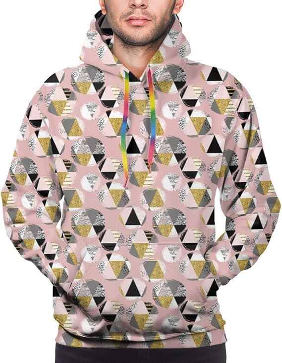 Men's Hoodies Sweatershirt, Modern Abstract Pattern Grunge Spots with