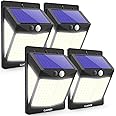 CLAONER Solar Lights Outdoor Motion Sensor Lights 3 Modes, Solar Powered Security Lights (Permanent On All Night/Smart Bright