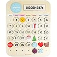 BLUE GINKGO Wooden Kids Calendar - Montessori Calendar for Kids to Learn Seasons, Months and Days of The Week - Daily, Weekly Kids Learning Calendar - Toddler Preschool Calendar (15.5 x 12.5 inches)