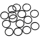 HDSupplies 200 Pieces - 10mm Jump Rings Black - 18 Gauge (1mm Thickness)