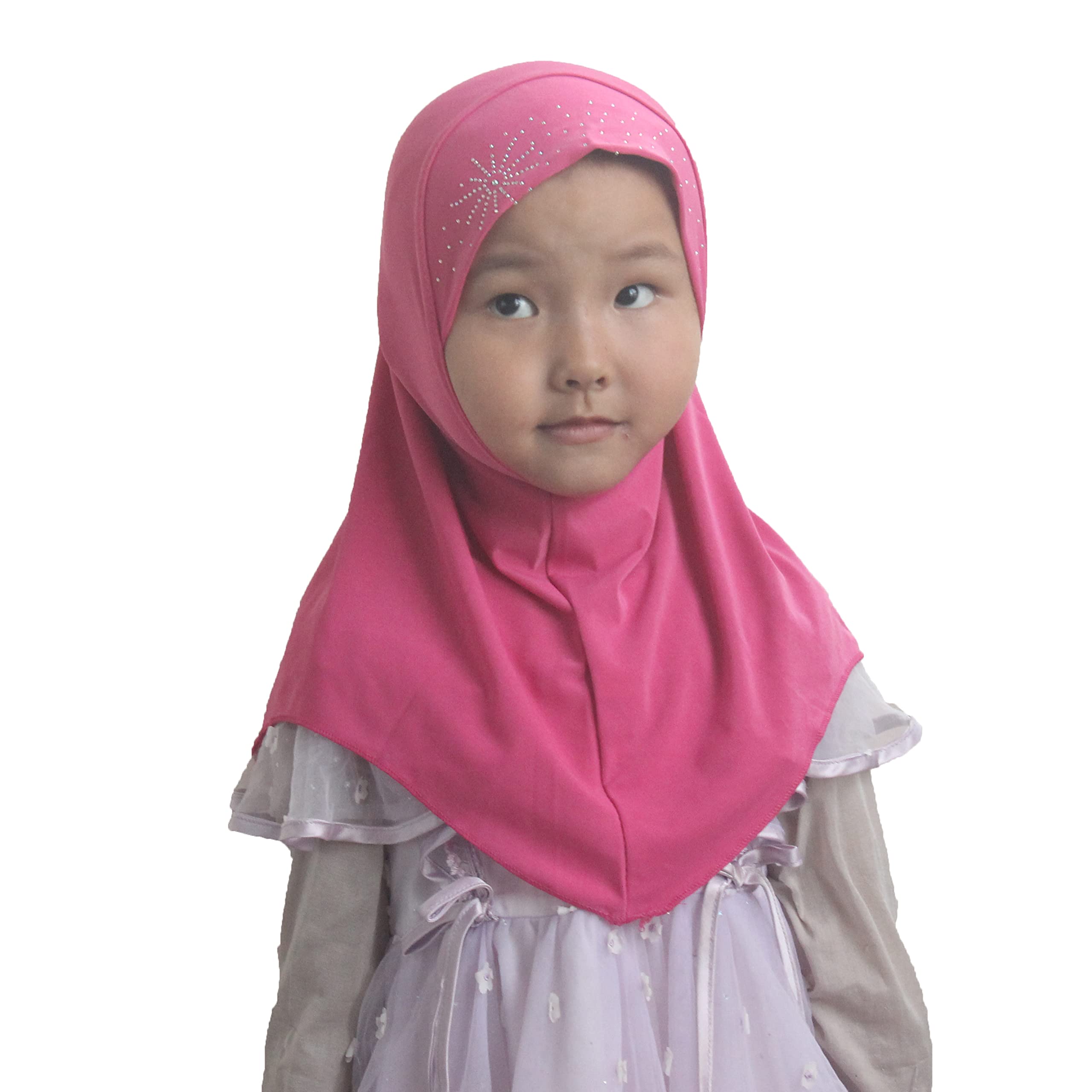 Girls Kids Muslim Hijab Islamic Scarf Shawls Simple