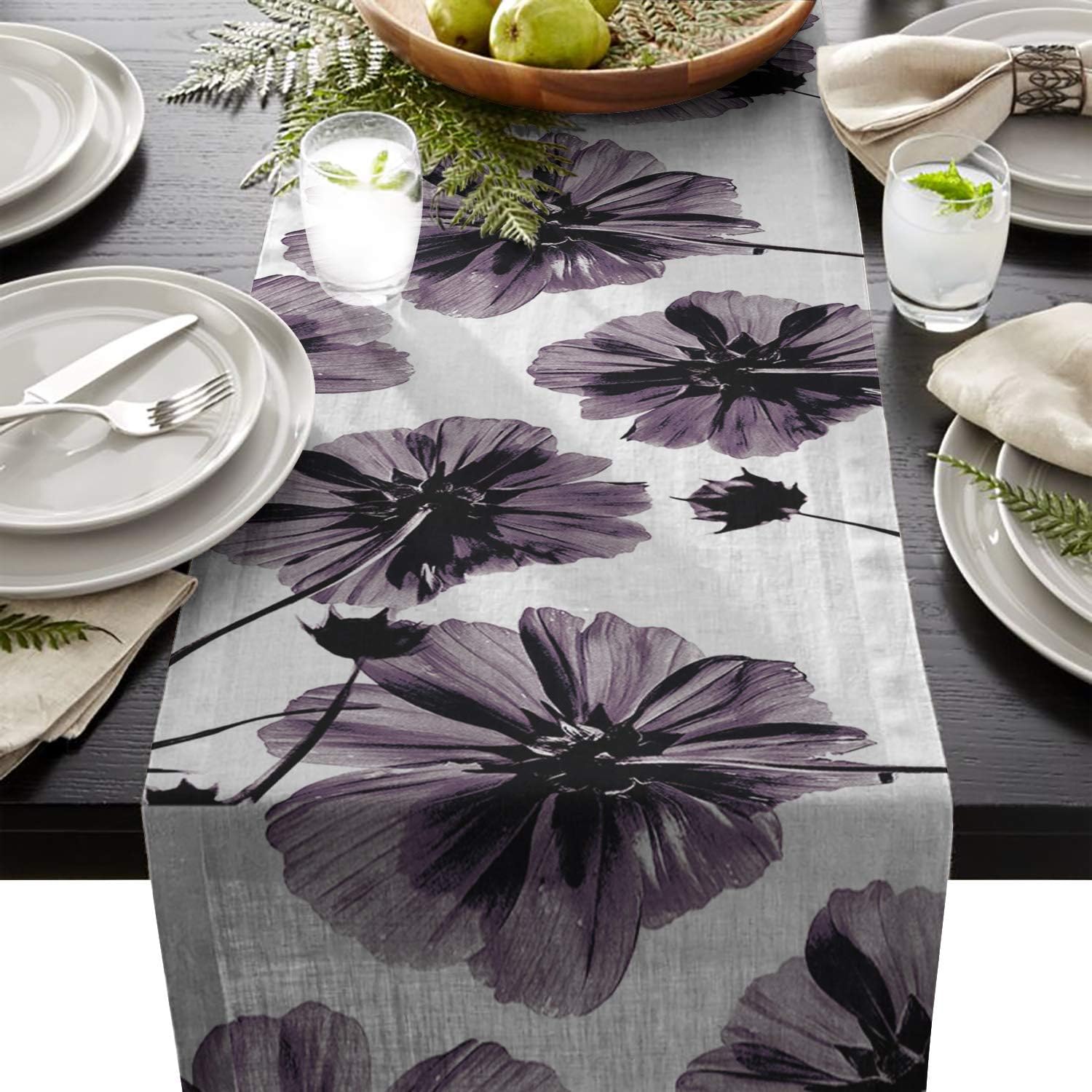 Best burlap and lace table runner 18 x