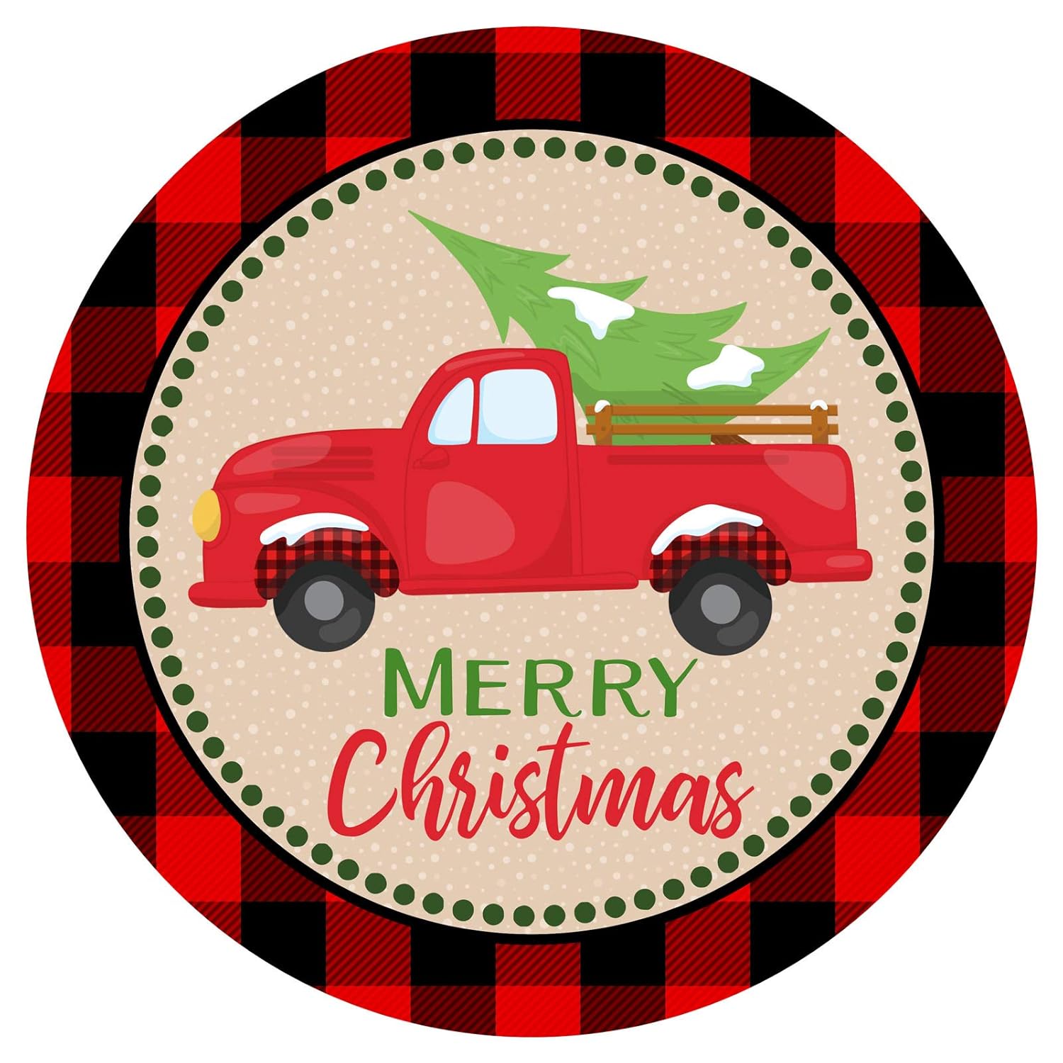 Amazon Com Red Truck Christmas Stickers Holiday Vintage Rustic Farmhouse Gift Wrapping Labels Set Of 30 Handmade