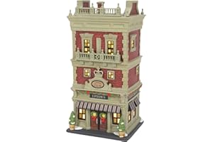 Department 56 Christmas in The City Village Uptown Chess Club Lit Building, 8.7 Inch, Multicolor