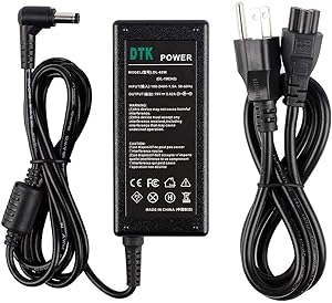 Dtk 19V 3.42A 65W Ac Adapter for Asus/Toshiba Laptop Computer Charger/Notebook PC Power Cord Supply Source Plug Connector: 5.5 x 2.5mm