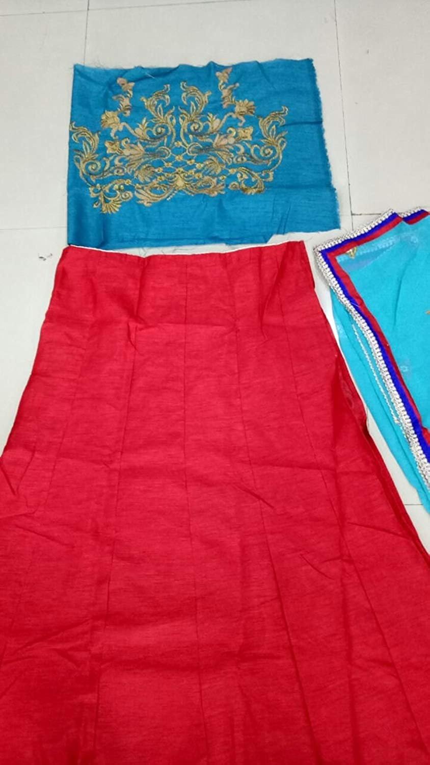 raju chopda women's lehenga choli (roja redd)