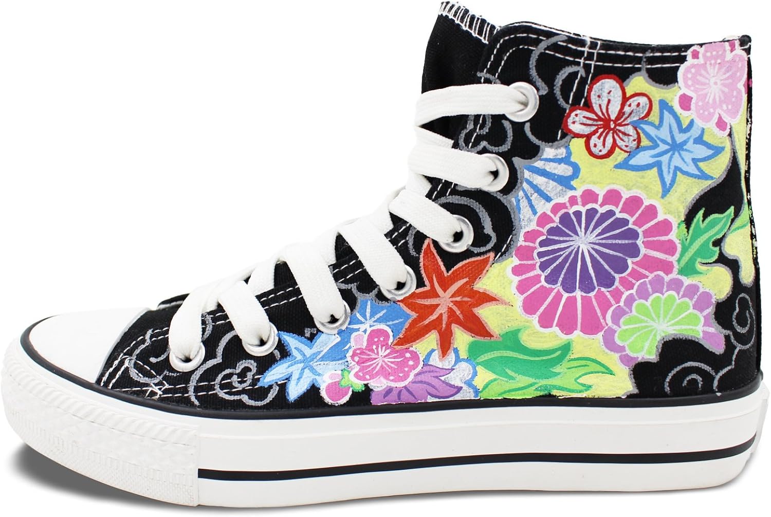 floral canvas sneakers
