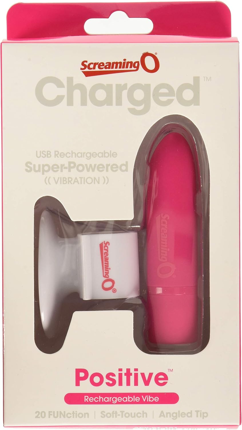 Screaming O Charged Positive Rechargeable Vibrator, Pink/Strawberry - Image 4