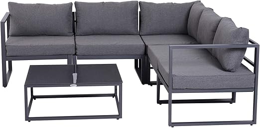 Outsunny Ensemble Salon De Jardin D Angle Design Contemporain