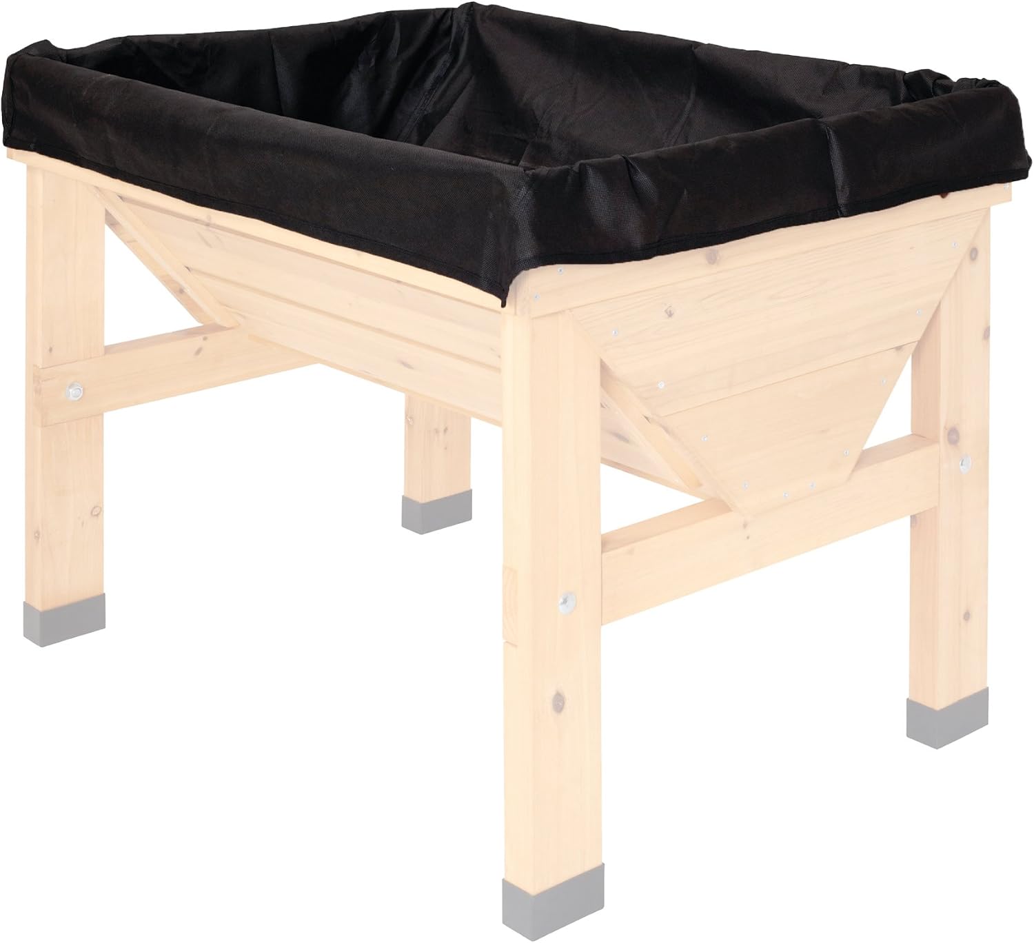 Fodera Per Fioriere Tessuto Non Tessuto - 160x290cm Nero, Per Aiuole Rialzate - Foto 1