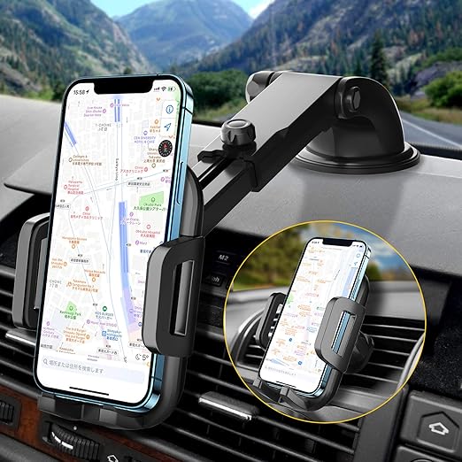 Amazon Co Jp 21年進化版 Auxito 車載ホルダー 片手操作 2in1 スマホホルダー 粘着ゲル吸盤 エアコン吹き出し口式兼用 スマホスタンド 車 携帯ホルダー 原料から作りまでの高品質 伸縮アーム ワンタッチ 自由調節 片手着脱 360度回転 雑音無し 安定性抜群 日本語