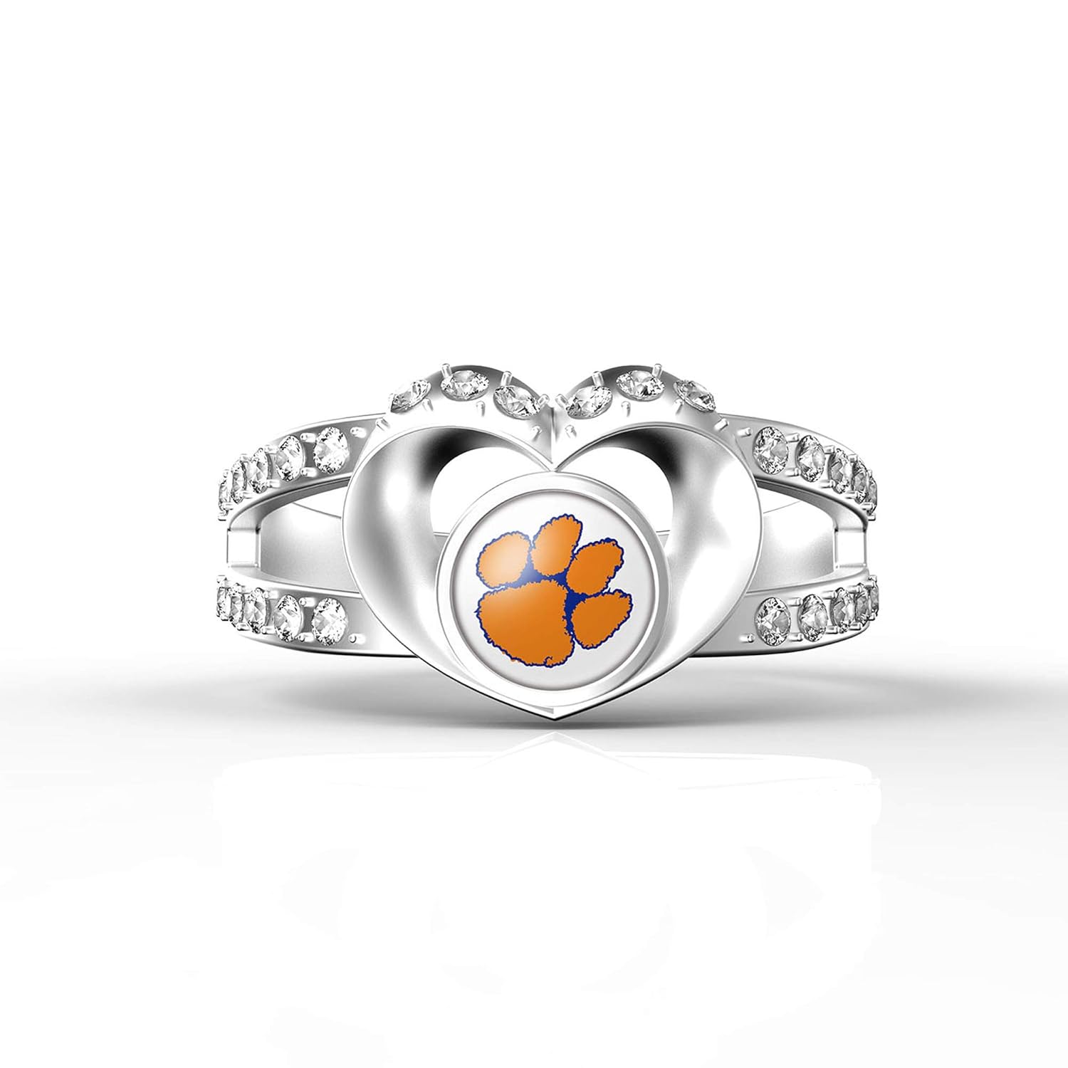 MT Sports store NCAA Heart Shaped Lady Ring Lady Exquisite Heart Shaped Ring