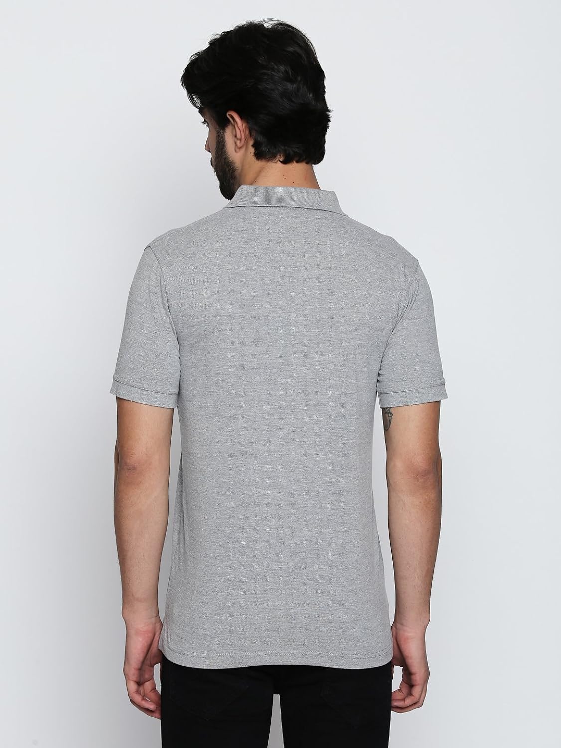 blacksmith black polo cotton tshirt for men