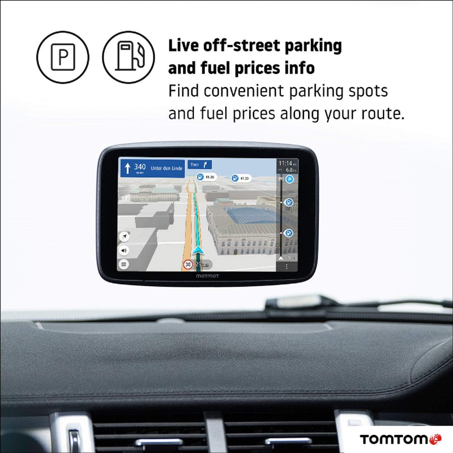 TomTom Car Sat Nav GO Discover, 7 Inch, with Traffic Congestion and