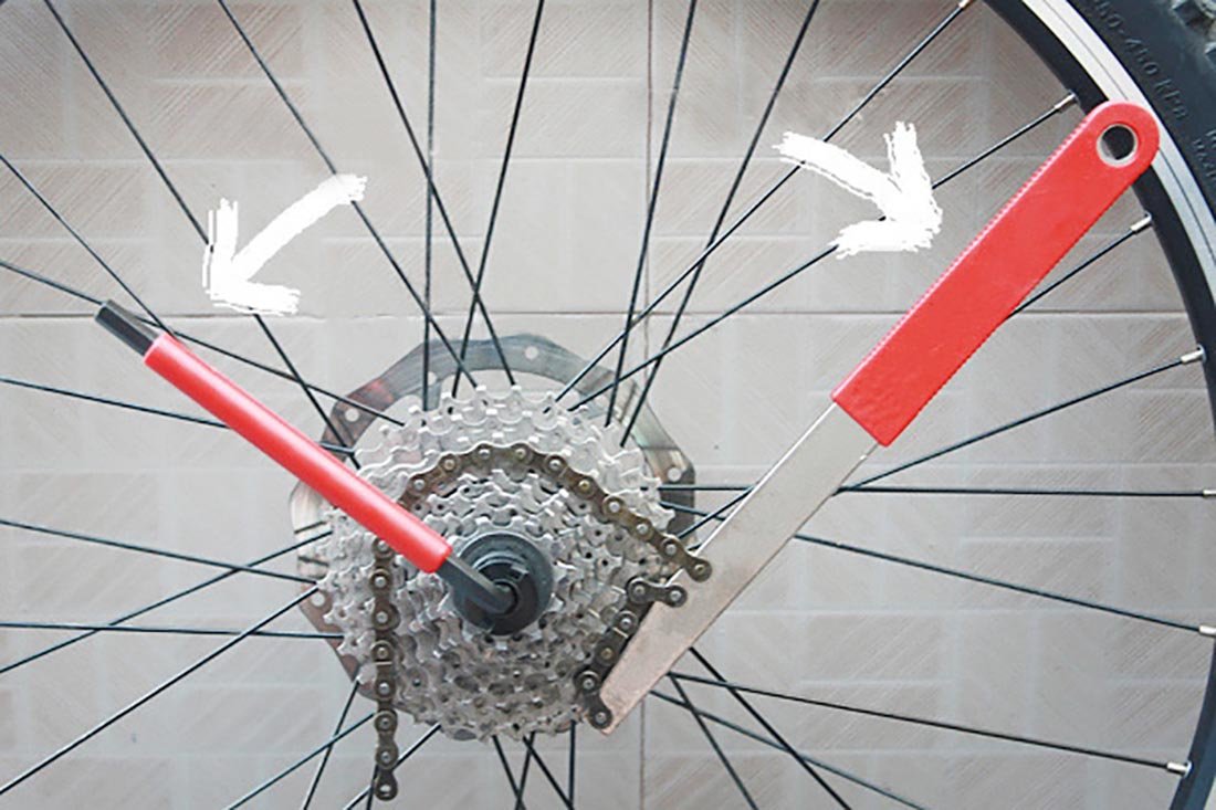 Bike Cassette Removal Tool with Chain whip and Auxiliary Wrench Bicycle