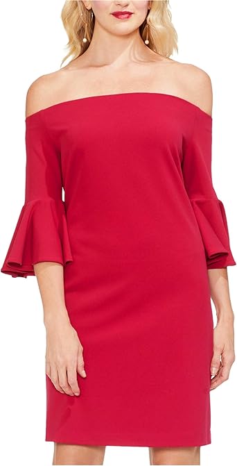 Vince camuto off the shoulder bell sleeve gown Clearance