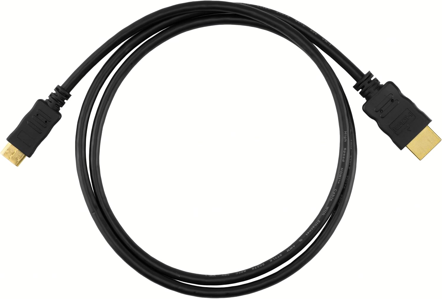 mumbi 1.00 m Premium High Speed Mini HDMI Cable Full HD 3D / Mini HDMI C Male to HDMI A Male Gold-Plated Contacts Black - Image 3