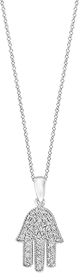 Effy Jewelry Diamond Hamsa Hand Pendant in 14K White Gold, 0.23 TWCPCZI883DD3