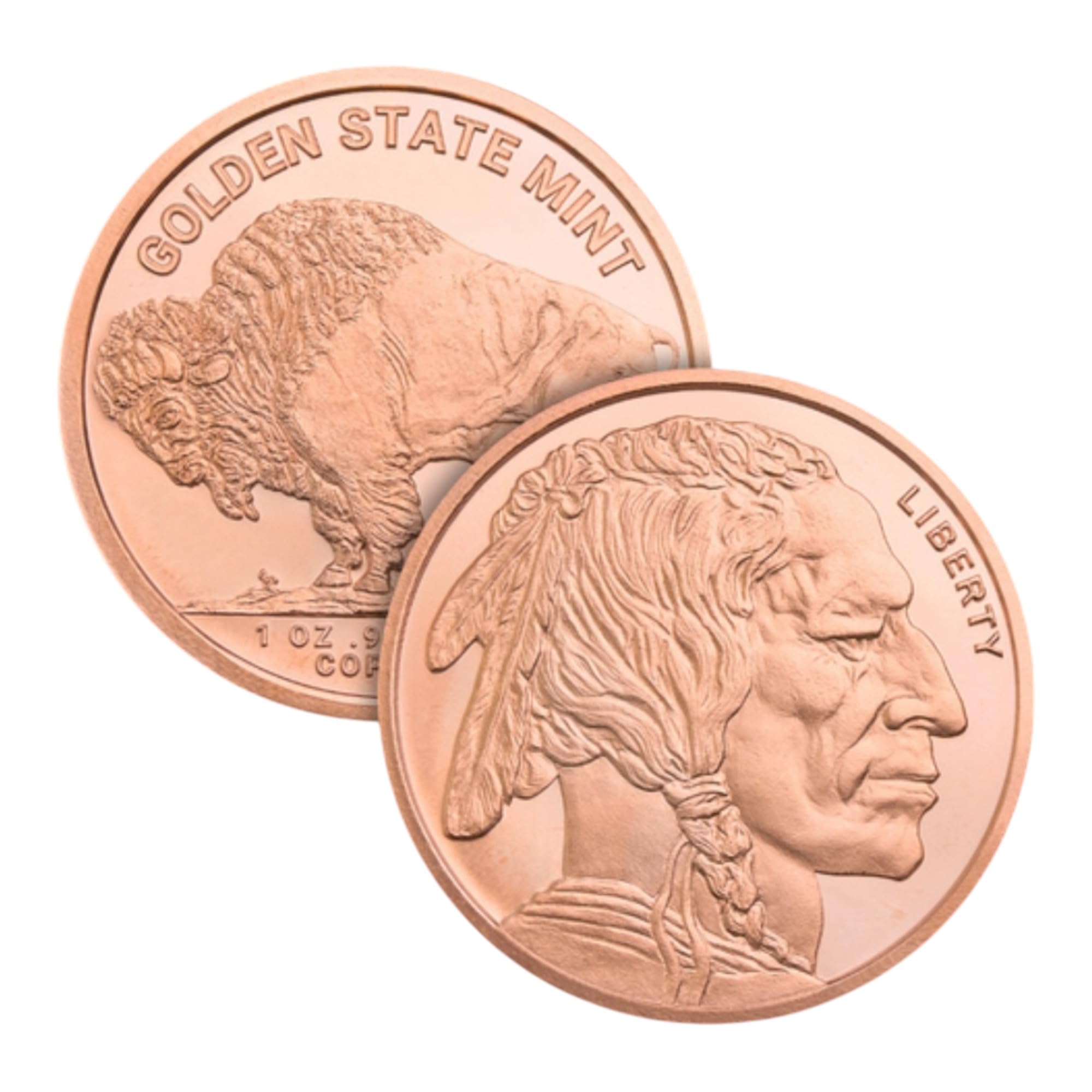 Photo 1 of 1 oz Copper Buffalo Round with Protective Capsule