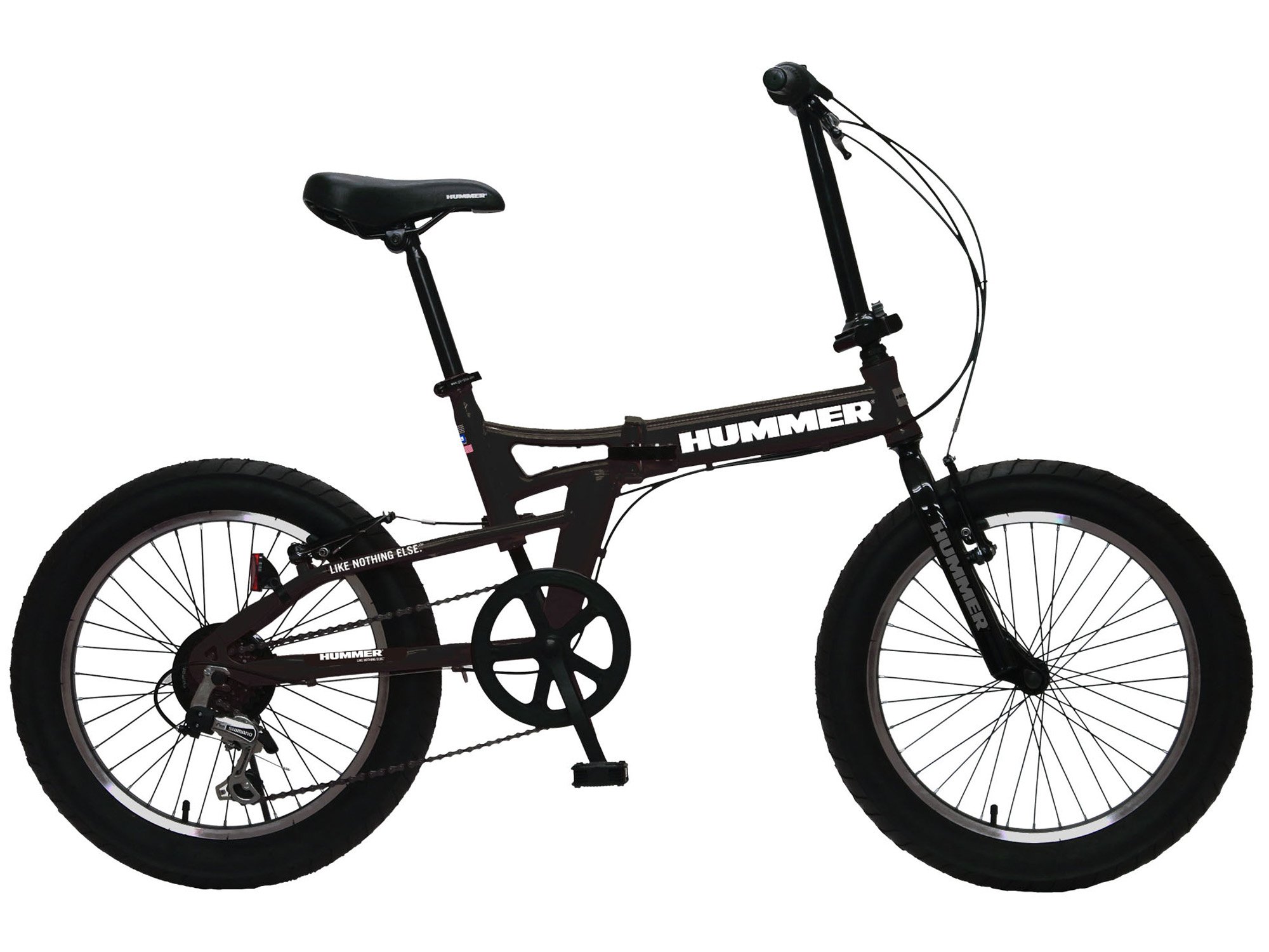 HUMMER(ハマー) FDB206FAT-BIKE ブラック 20インチ 極太3.0タイヤ 折りたたみ式 迫力ある自転車 シマノ製6段変速/前後Vブレーキシステム 13284-0199商品画像