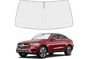 Proadsy 2024 Upgrade Front Windshield Sun Shade Foldable Sunshade Protector Custom Fit 2024-2016 Mercedes Benz GLC Winter Accessories