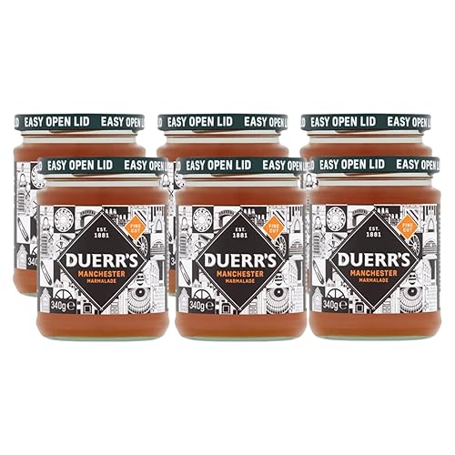 Duerr's Manchester Fine Cut Marmalade | Pack of 6 x 340 g |Orange Flavour with Subtle Zing