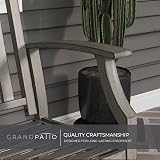 Grand patio Outdoor Bench Aluminum Steel Frame 300kg Capacity Gray view 5