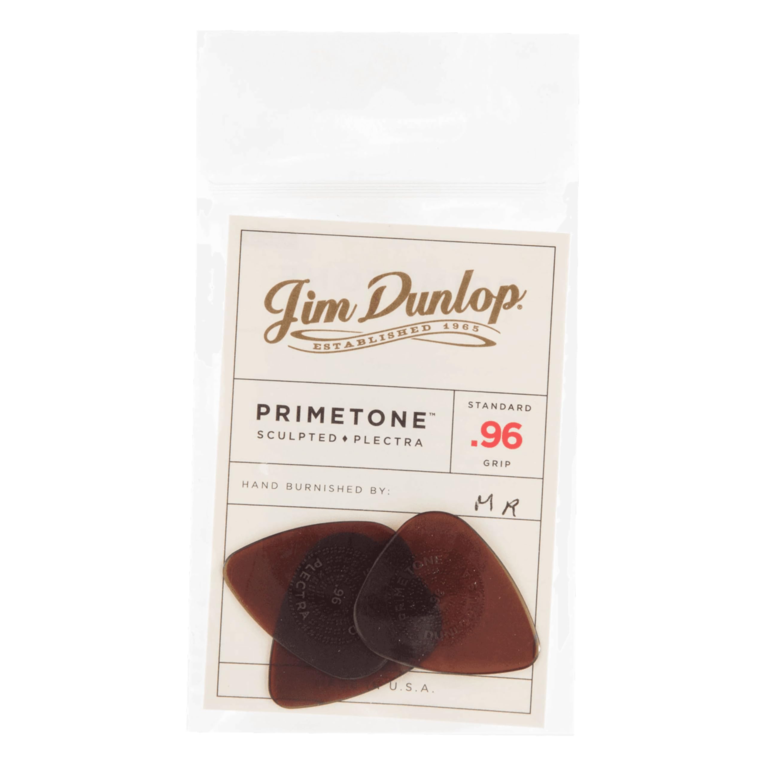 Dunlop Primetone Standard .96mm Sculpted Plectra (Grip) - 3 Pack