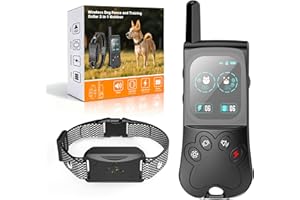 Wireless Dog Fence System for Single Dog, Ecoluminor Pet Containment with 3 Warning Modes & IPX7 Waterproof Collar