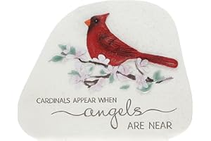 Pavilion Gift Company - Cardinals Appear When Angels are Near - 7" Memorial Garden Stone Bereavement in Memory Memorial Loss of Loved One Gift Calling Hours Funeral Present