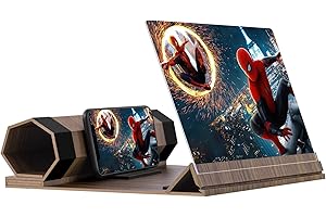 DIZAUL 14’’ Screen Magnifier for Smartphone, 3D Magnifier Screen Expanders, Foldable Phone Stand with Screen Amplifier, Compatible with All Smartphones B2