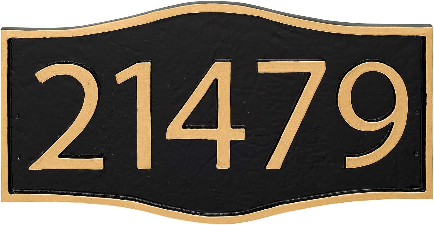 Address Signs - 16 Color Options, Address Number Store, Powder Coated Aluminum Double Arch Economy Series Address Plaque, Modern Font, Holds up to 5 Characters