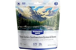Backpacker's Pantry Three Sisters Quinoa and Beans, 2 Servings Per Pouch, Freeze Dried Food, 14 Grams of Protein, Gluten Free, Vegan