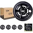 10L0L Golf Cart Wheel Covers Hub Caps (Set of 4), Compatible with EZGO Club Car Yamaha Carts 8"- Black