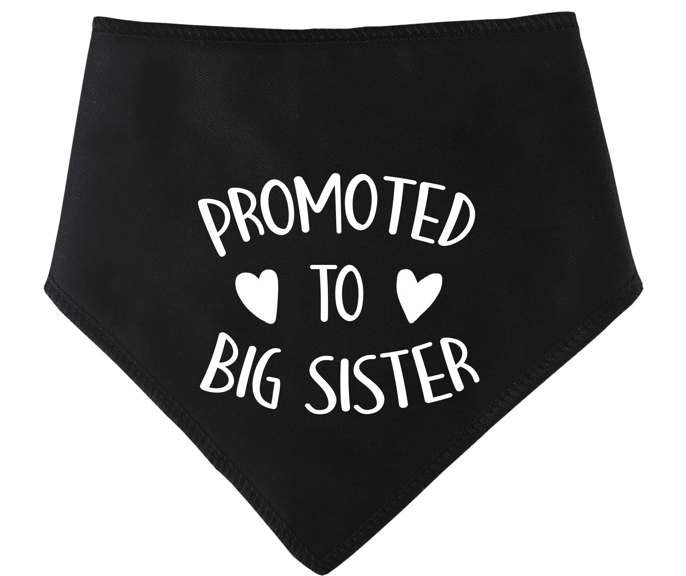 Spoilt Rotten Pets S2 Black Promoted To Big Sister Dog Bandana - For Dogs Baby Showers & Announcement Gender Reveal (S2 Small Dogs Terrier, Shih-Tzu & Cockers)