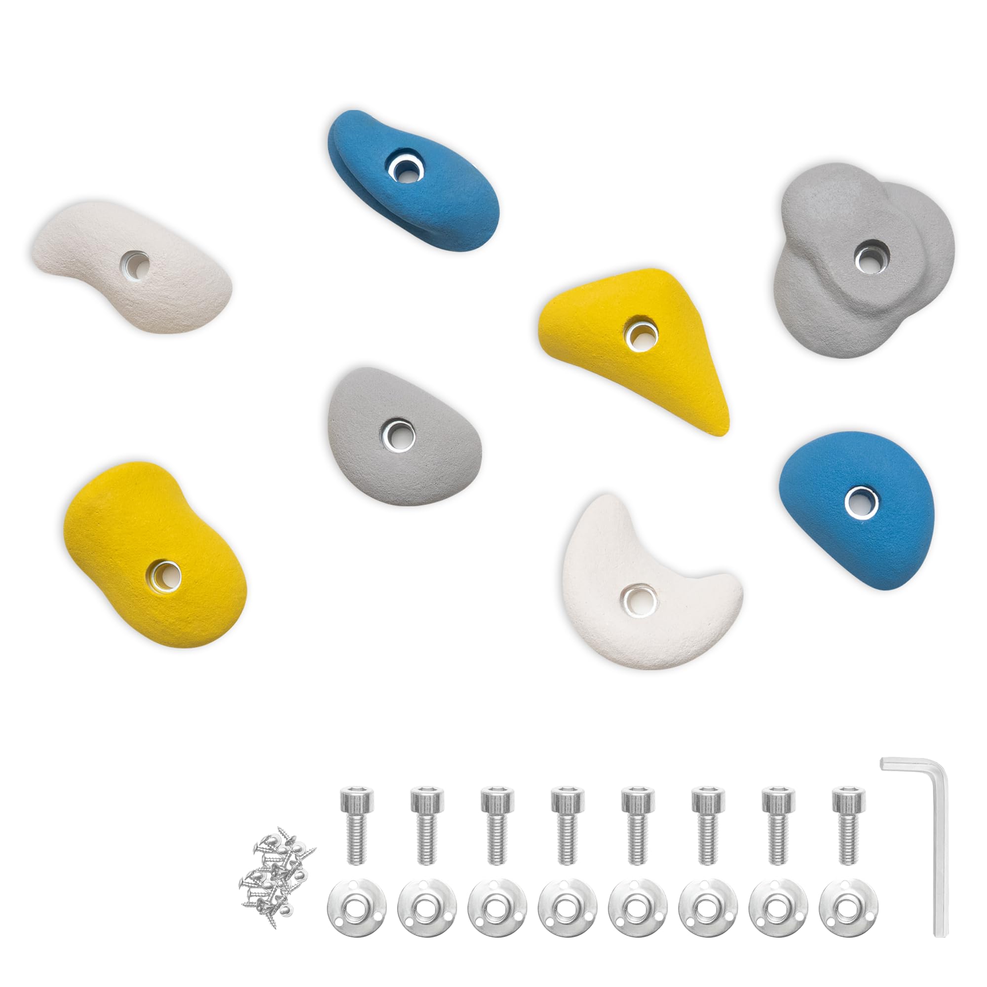 MAMOI® Climbing wall holds for kids 8 pcs | Climbing stones | Climbing holds for kids | Kids Climbing Holds | Rock Climbing Holds | Climbing Wall Holds | Climbing Holds for Wall | Made in EU