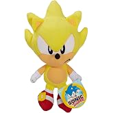 JAKKS Pacific Sonic The Hedgehog Super Sonic 7-Inch Plush Collectible Stuffed Figure